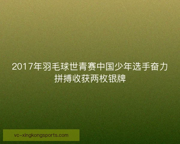 2017年羽毛球世青赛中国少年选手奋力拼搏收获两枚银牌