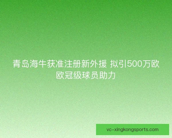 青岛海牛获准注册新外援 拟引500万欧欧冠级球员助力 青岛海牛获准注册新外援 拟引500万欧欧冠级球员助力