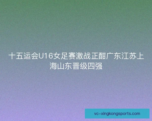 十五运会U16女足赛激战正酣广东江苏上海山东晋级四强 十五运会U16女足赛激战正酣广东江苏上海山东晋级四强